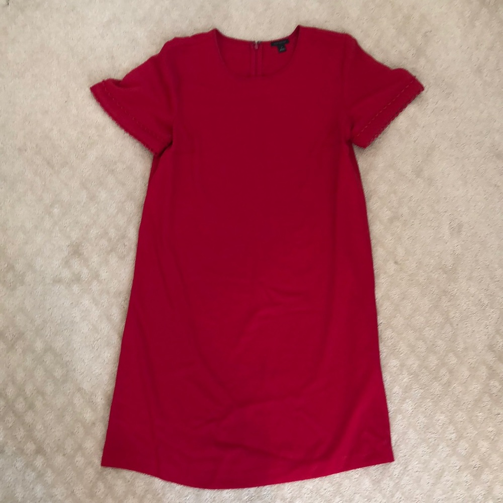 Red A-line dress by Ann Taylor.